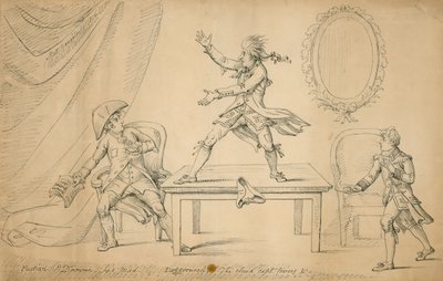 Escena de Sylvester Daggerwood por George Coleman el joven de English School