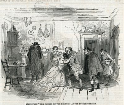 Escena de El Grillo del Hogar en el Teatro Lyceum de English School