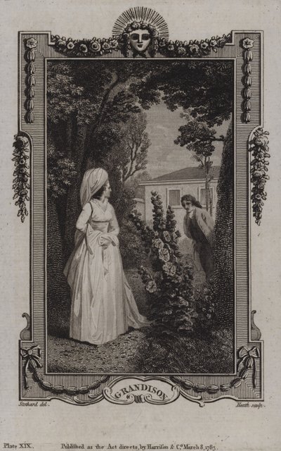 Escena de La historia de Sir Charles Grandison, de Samuel Richardson de English School