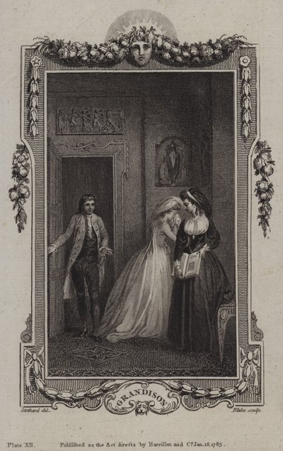 Escena de La historia de Sir Charles Grandison, de Samuel Richardson de English School