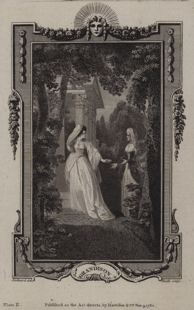 Escena de La historia de Sir Charles Grandison de English School