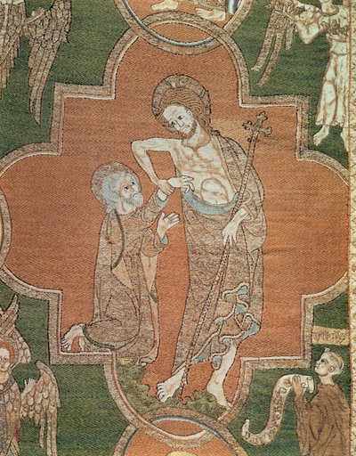 Escena de la vida de Cristo, detalle del Syon Cope, 1300-20 de English School