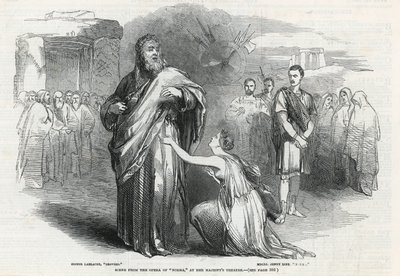 Escena de la ópera Norma en el Teatro de Su Majestad, Londres de English School
