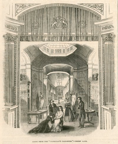 Escena de la obra La hija del patricio, Teatro Drury Lane, Londres de English School