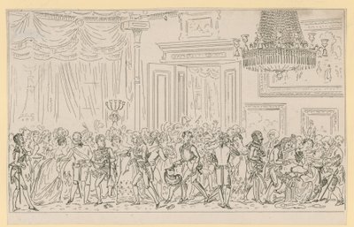 Escena de la vida en Londres de English School