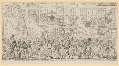 Escena de la vida en Londres de English School