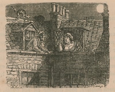 Escena de la vida en Londres de English School