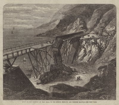 Escena del Accidente en Bray Head, en el Ferrocarril de Dublín, Wicklow y Wexford de English School