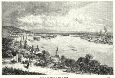 Escena en el Danubio en tiempos de paz de English School