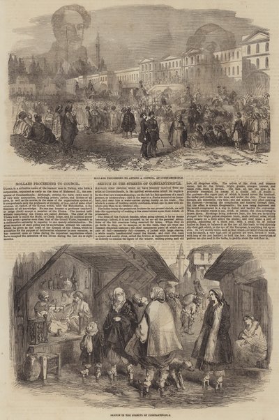 Escenas en Constantinopla (grabado) de English School