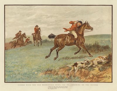 Escenas con la caza de Old Mickledale de English School