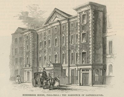 Schomberg House, Pall Mall, Londres, la residencia de Thomas Gainsborough de English School