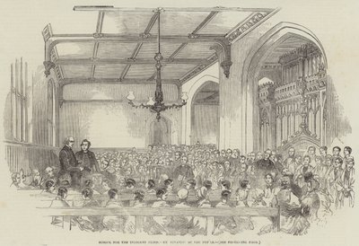 Escuela para Ciegos Indigentes, Examen de los Alumnos (grabado) de English School