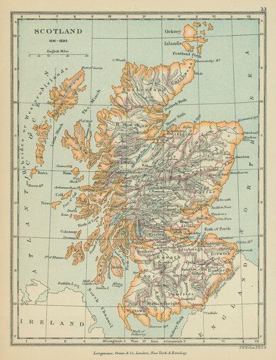 Escocia (litografía en color) de English School