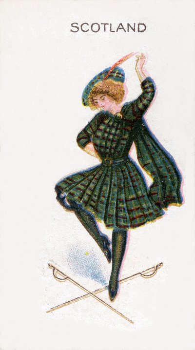 Escocia, tarjeta de cigarrillos, 1915 de English School