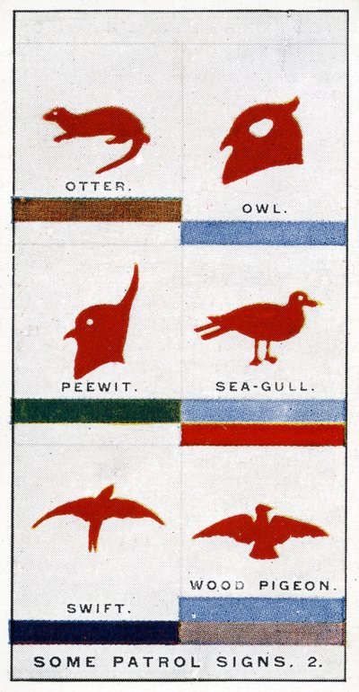 Señales de patrulla scout, 1929 de English School