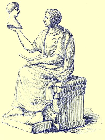 Escultor, ilustración de la Historia de Roma de Victor Duruy, publicada en 1884 de English School
