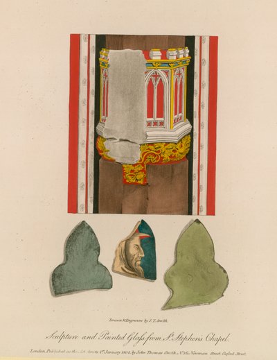 Escultura y vidrieras de la Capilla de San Esteban de English School
