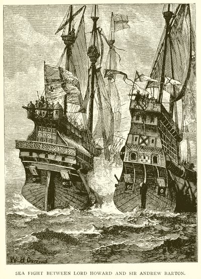 Batalla Naval entre Lord Howard y Sir Andrew Barton de English School