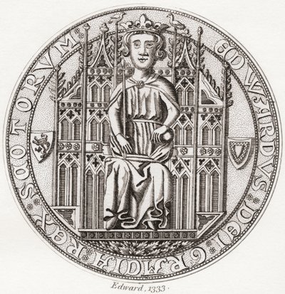 Sello de Edward Balliol, c. 1283-1367. de English School