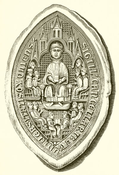 Sello de la Universidad de Oxford, c. 1300 de English School