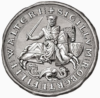 Sello de Robert Fitzwalter, de A Short History of the English People por J. R. Green, publicado en 1893 de English School