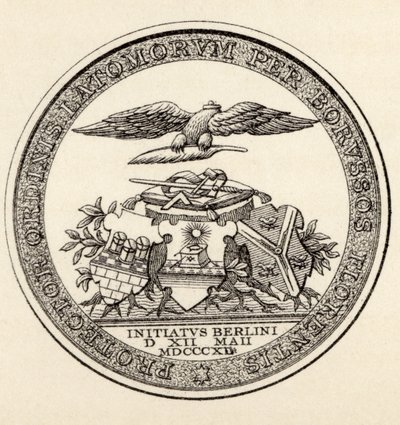Sello de los masones de Berlín, 1812, de 