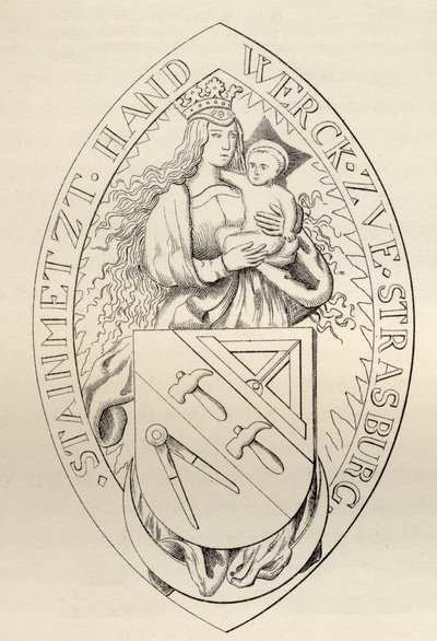 Sello de los Masones de Estrasburgo, 1524, de 