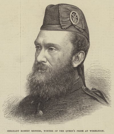 El Sargento Robert Menzies, ganador del premio de la Reina en Wimbledon de English School