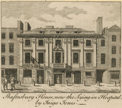 Shaftesbury House, ahora el Hospital de Maternidad, diseñado por Inigo Jones de English School