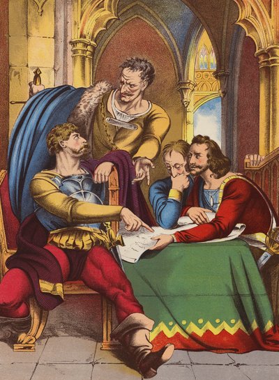 Shakespeare Enrique IV, Parte I (cromolito) de English School