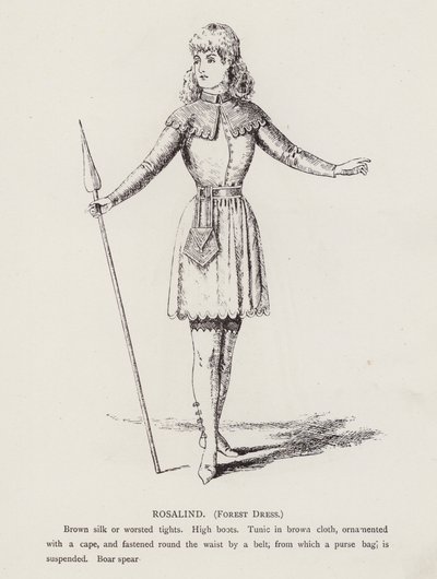 Como gustéis de Shakespeare: Rosalind, vestido del bosque de English School