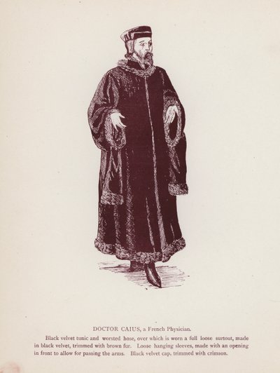Las alegres comadres de Windsor de Shakespeare: Doctor Caius, un médico francés de English School