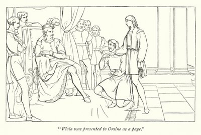 Noche de Reyes de Shakespeare; La presentación de Viola a Orsino de English School