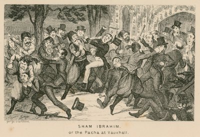 Sham Ibrahim o el Pachá en Vauxhall Gardens, Londres de English School