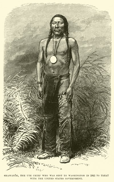 Shawanoh, el Jefe Ute que fue enviado a Washington en 1863 para tratar con el Gobierno de los Estados Unidos de English School