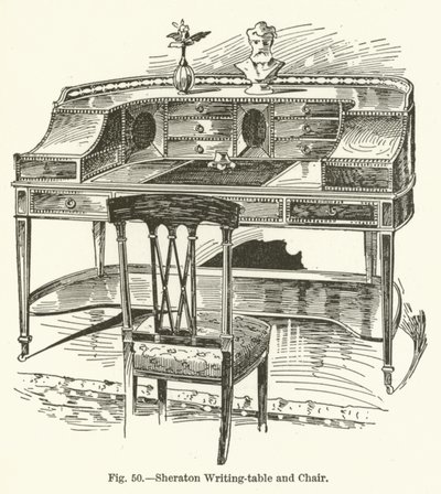 Mesa de Escritura y Silla de Sheraton de English School