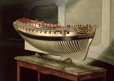 Retrato de barco, de una fragata de 36 o 38 cañones, c.1775 de English School