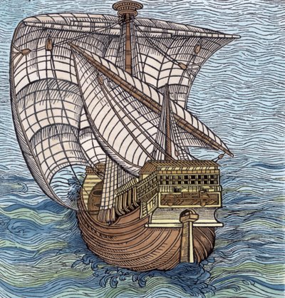 Barco del tiempo de Colón, de 
