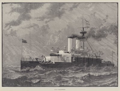 Barcos en la Revisión Naval del Jubileo de la Reina (grabado) de English School