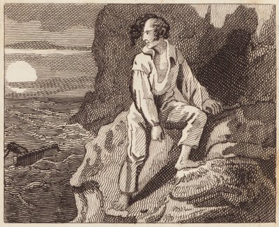 Náufrago marino (grabado) de English School
