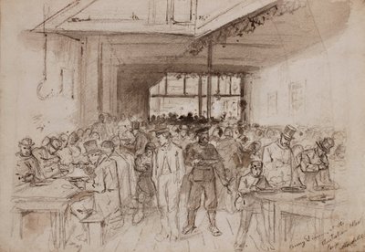 ¿Shoreditch, Cena de un penique en la Compañía de Carne Australiana, c.1860 de English School