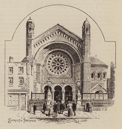 Tabernáculo de Shoreditch (grabado) de English School