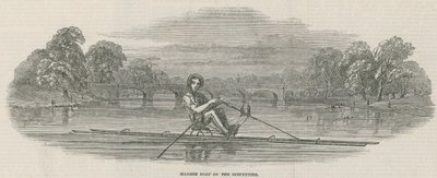 Barco siamés en el Serpentine, Hyde Park, Londres de English School