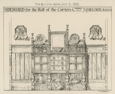 Aparador para el salón de la Compañía de Curtidores de English School