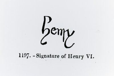 Firma de Enrique VI de English School
