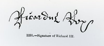 Firma de Ricardo III (1452-85) de English School