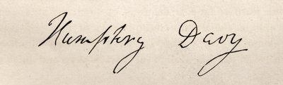 Firma de Sir Humphry Davy (1778-1829) de English School