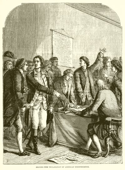 Firma de la declaración de independencia de Estados Unidos de English School