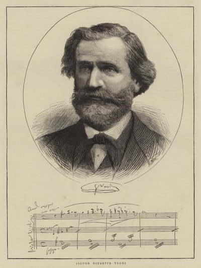 Signor Giuseppe Verdi (grabado) de English School